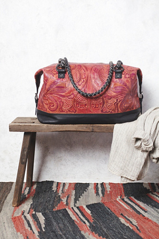 Gorgeous handmade leather weekender bag