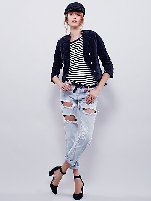 Destroyed & Distressed Boyfriend Jeans at Free People